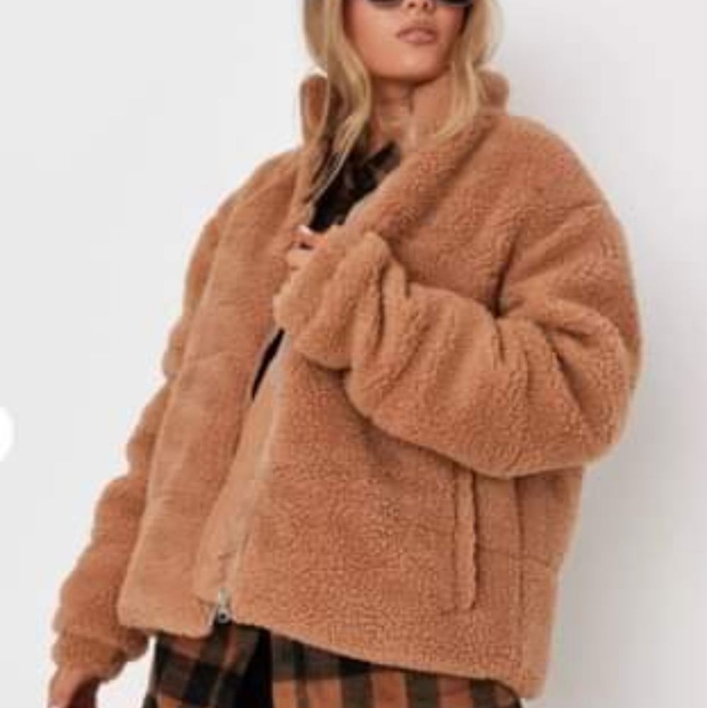 Missguided teddy coat - Picture 1 of 2